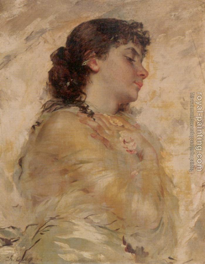 Charles Chaplin : Portrait of a Young Woman in Profile